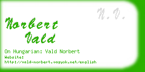 norbert vald business card